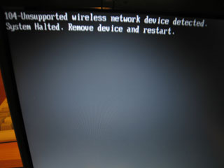 BIOS Error Screen